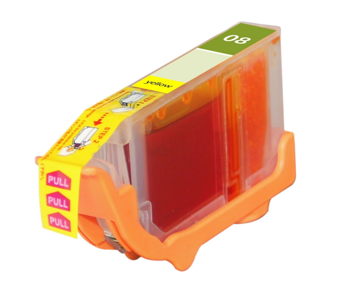 Picture of Compatible 0623B002 (CLI-8Y, Canon 8) Yellow Ink Cartridge (280 ml)
