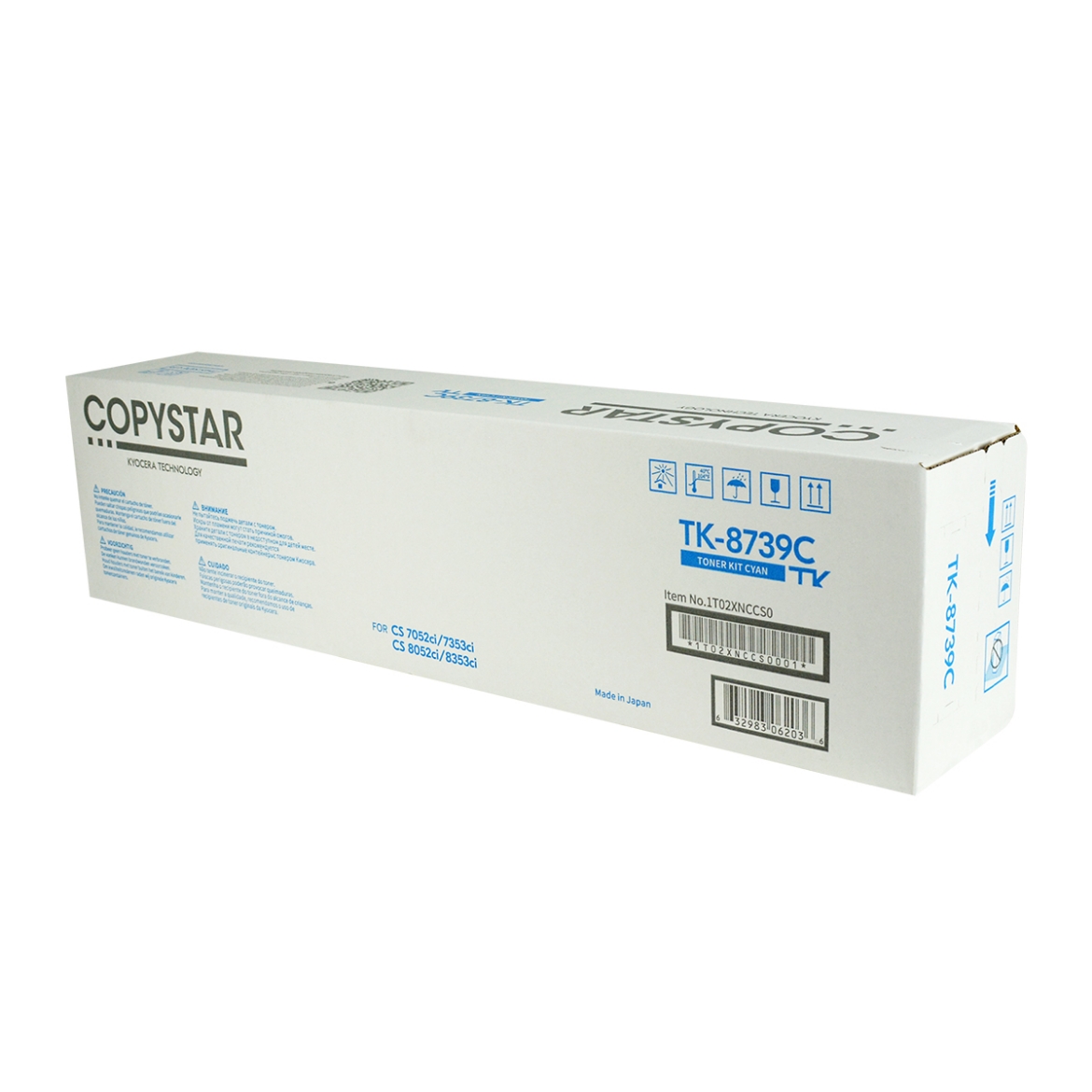 Picture of Kyocera Mita 1T02XNCCS0 (TK-8739C) Cyan Toner Cartridge (40000 Yield)