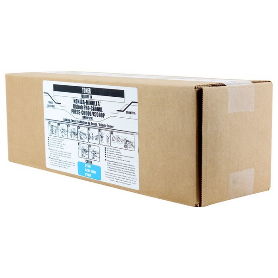 Picture of Compatible A1U9433 (TN-616C) Cyan Toner Cartridge (31000 Yield) (TAA Compliant)