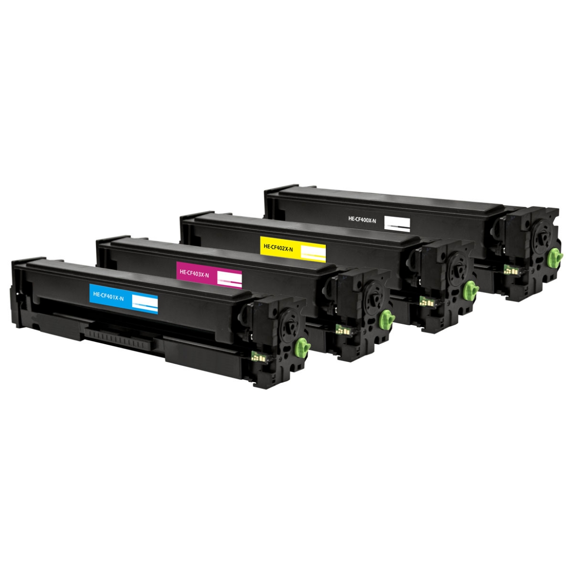 Picture of Value Bundle CF400X, CF401X, CF402X, CF403X (HP 201X) High Yield Black, Cyan, Magenta, Yellow Toner Cartridges (4 pack)