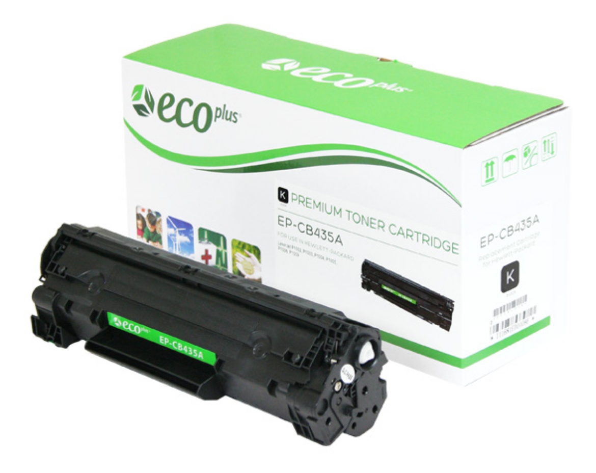 Picture of EcoPlus Reman CB435A (HP 35A) Black Toner Cartridge (1500 Yield)